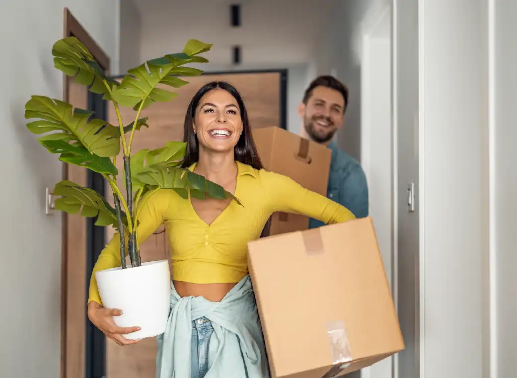 Mudanza feliz en pareja