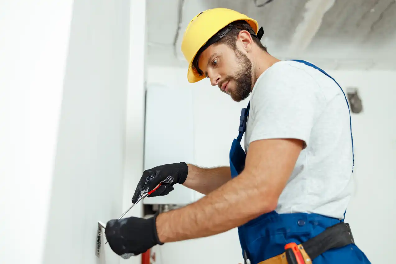 hombre arreglando casa
