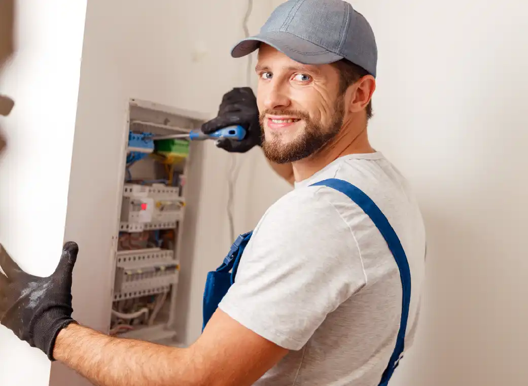 Hombre con destornillador